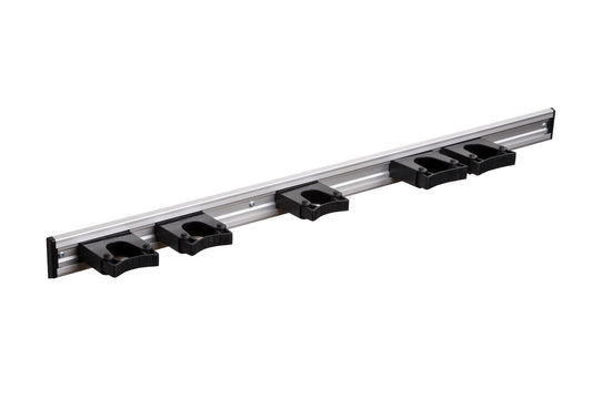 Organisateur d'outils de garage Toolflex Original de 36 po avec 5 supports de rail ou de montage mural - Noir