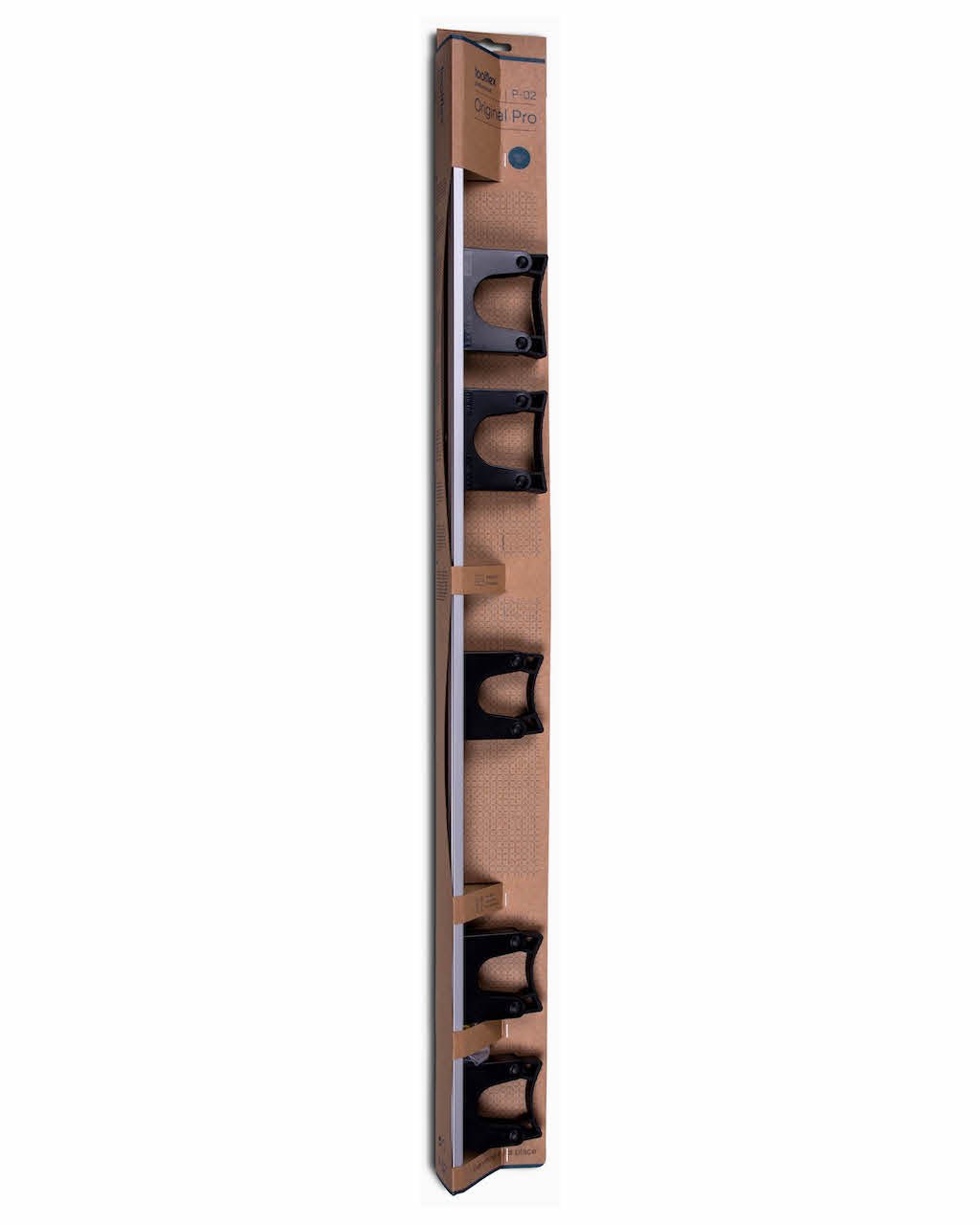 36″ Rail System — 5 Holders for wall - mounted tool organization -