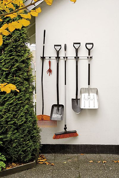 Toolflex Original 36 in Garage Tool Organizer with 5 Rail or Wall Mount Holders - Black (473-9-0302-1)