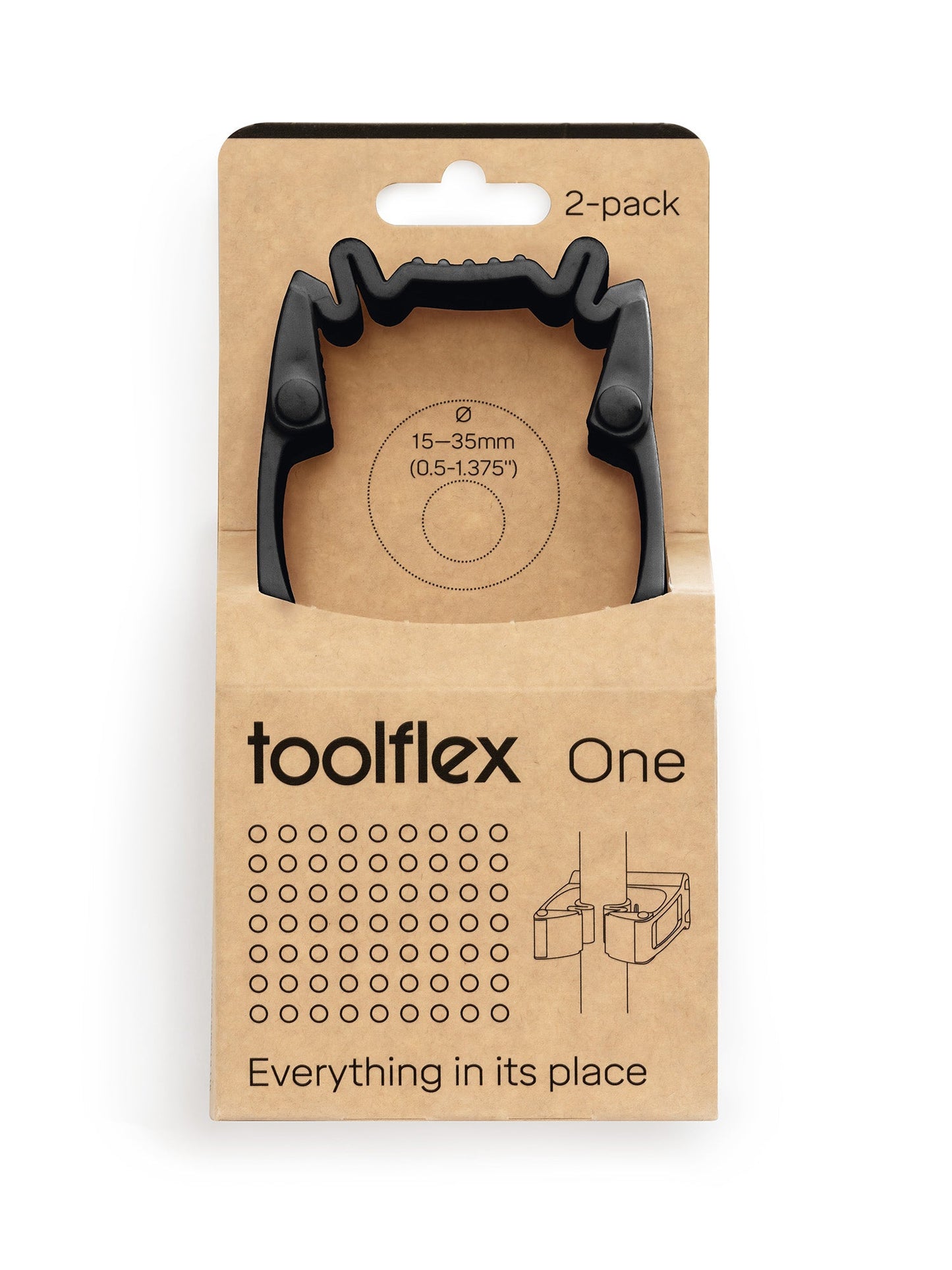 Universal Holders — 2 - Pack for wall - mounted tool organization - Red (TF2 - 2)