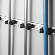 Toolflex Original XL Black Holders - Screw Into Wall or Mount to Original Rail - 2-Pack (632-1)