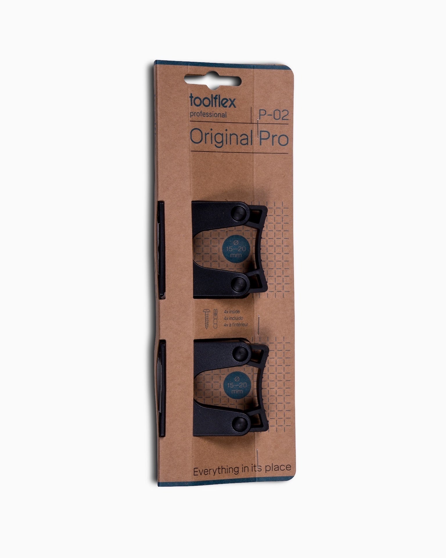 Small Holder — 15–20 mm for wall - mounted tool organization - 