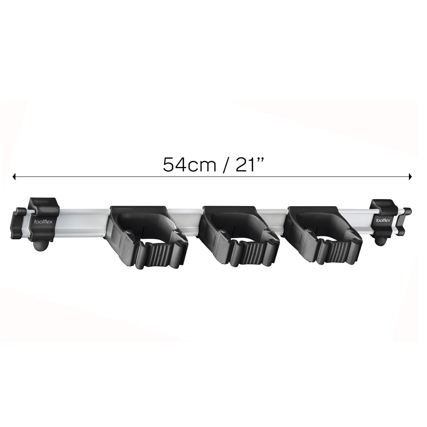 Toolflex One 21 inch rail system with holder spacing and dimensions