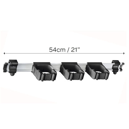 Toolflex One 21 inch rail system with holder spacing and dimensions