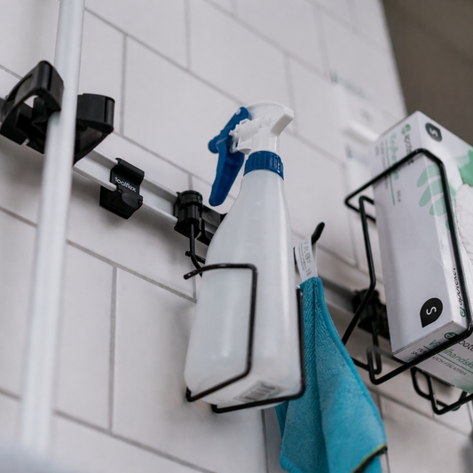 Toolflex One Bottle Holder – Spray Bottle Storage, Wall or Rail Mount