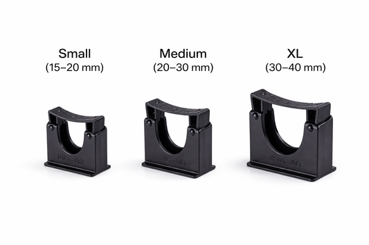 Supports noirs originaux Toolflex à monter sur un mur ou un rail - paquet de 2 (caisse de 20)